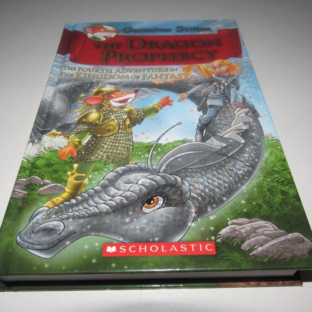 Geronimo Stilton THE DRAGON PROPHECY Color Illustrated Scholastic Hardcover Book